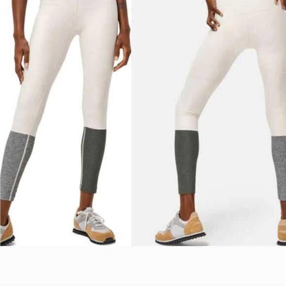 Outdoor Voices Dipped 7/8 Ankle Leggings in Neutral Beige, Ash and Teal … - Picture 3 of 13